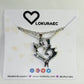 Collar corazón tribal pareja